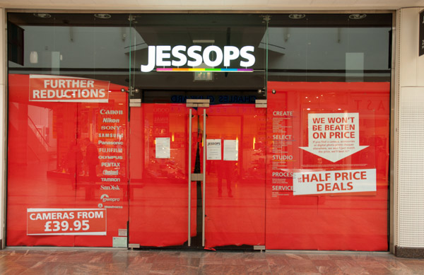 Jessops Camera Shops, in receivership.