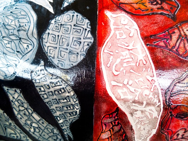 Part of a decorated pig in the Bath Market.