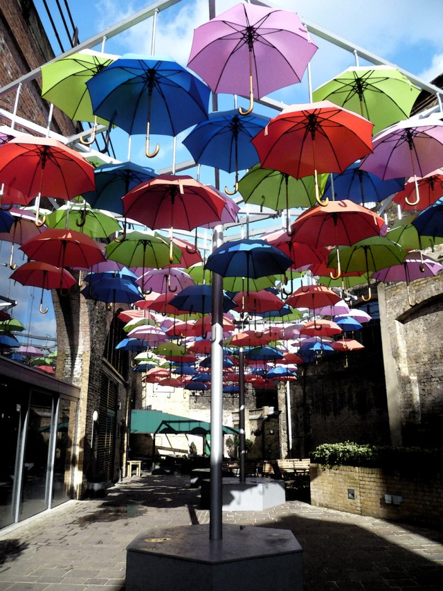 Cafe sun shades near Borough Market, South Bank.