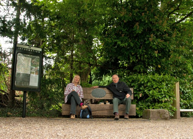 Jim's bench at Whittington Lock.