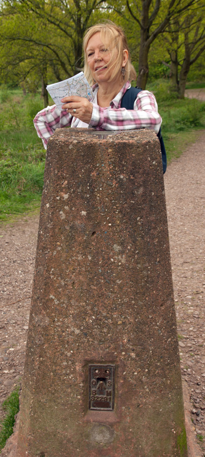 Trig point on Kinver Edge.