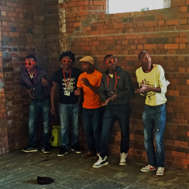 Acapella band near The Watershed, Bristol Docks.