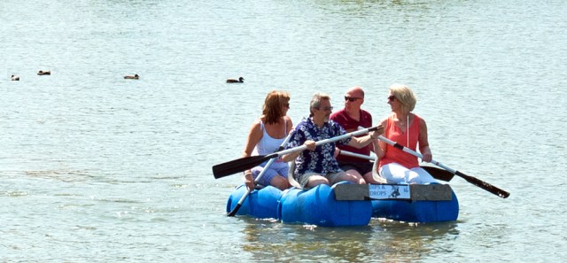 Portishead Lake raft race.