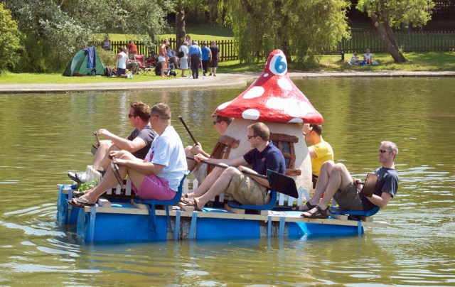 Portishead Lake raft race.