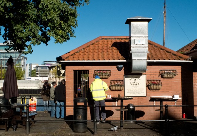 Breakfast at Brunel's Buttery, Bristol.