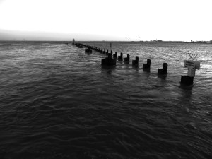High tide at Portishead.
