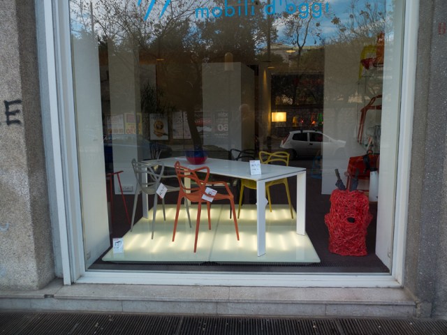 Furniture shop displaying  our balcony seats!