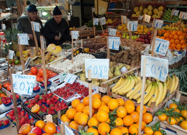 Palermo fruit stall.