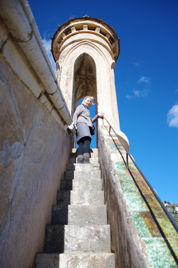 Vertigo on church roof.