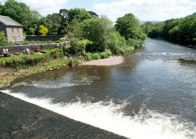 From bridge towards pub garden.