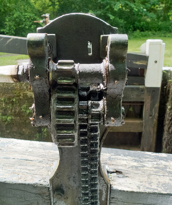 Paddle gear on lock.