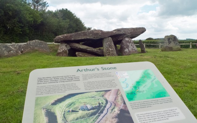 Arthur's Stone. Neolithic burial chamber in the hills above Herefordshire's Golden Valley.