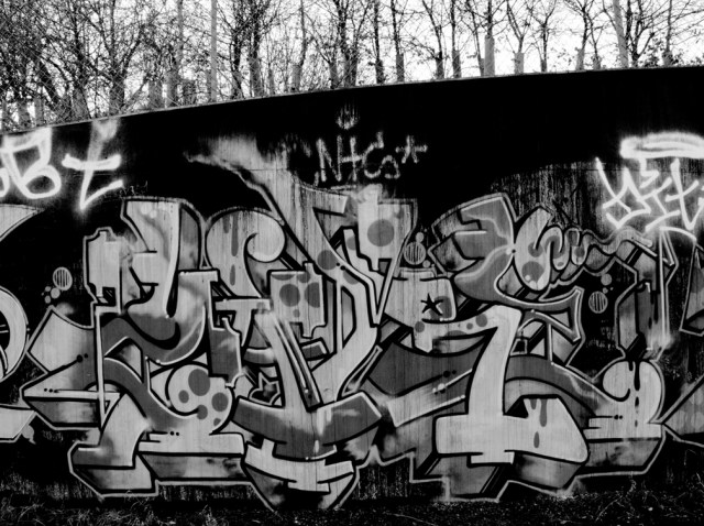 Cycle path graffiti near Pill, N Somerset.