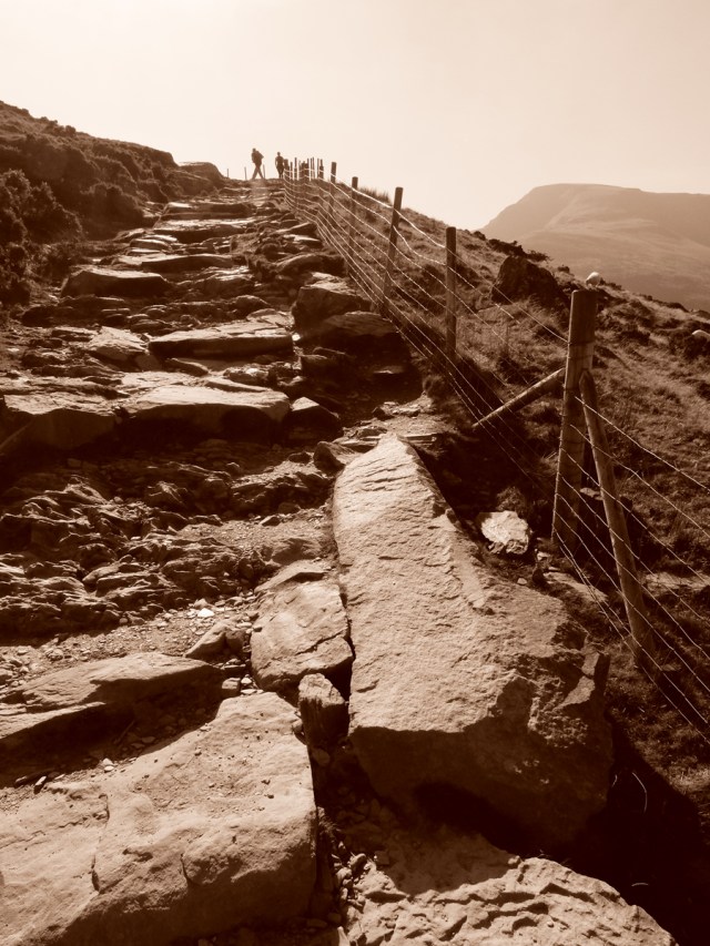 The Llanberis path to the Snowdon summit.